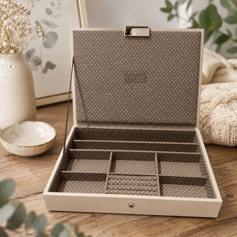 The Container Store Cream and Brownโ Jewelry Organizer